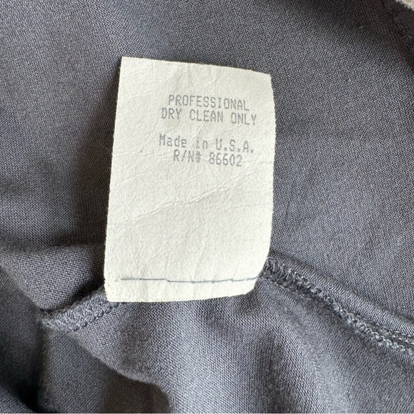 Maria Bianca Nero Gray Scoop Neck Long Sleeve Silk Trim Womens Size M Vintage - Picture 14 of 14